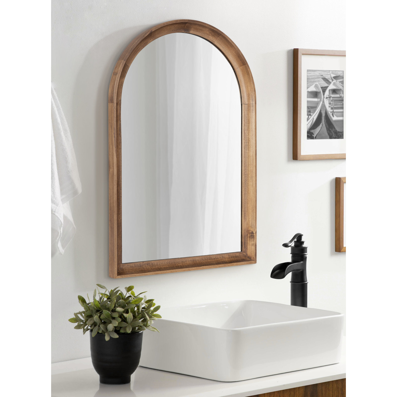 Branwell Wood Mirror, Rustic Brown, 30" x 20"