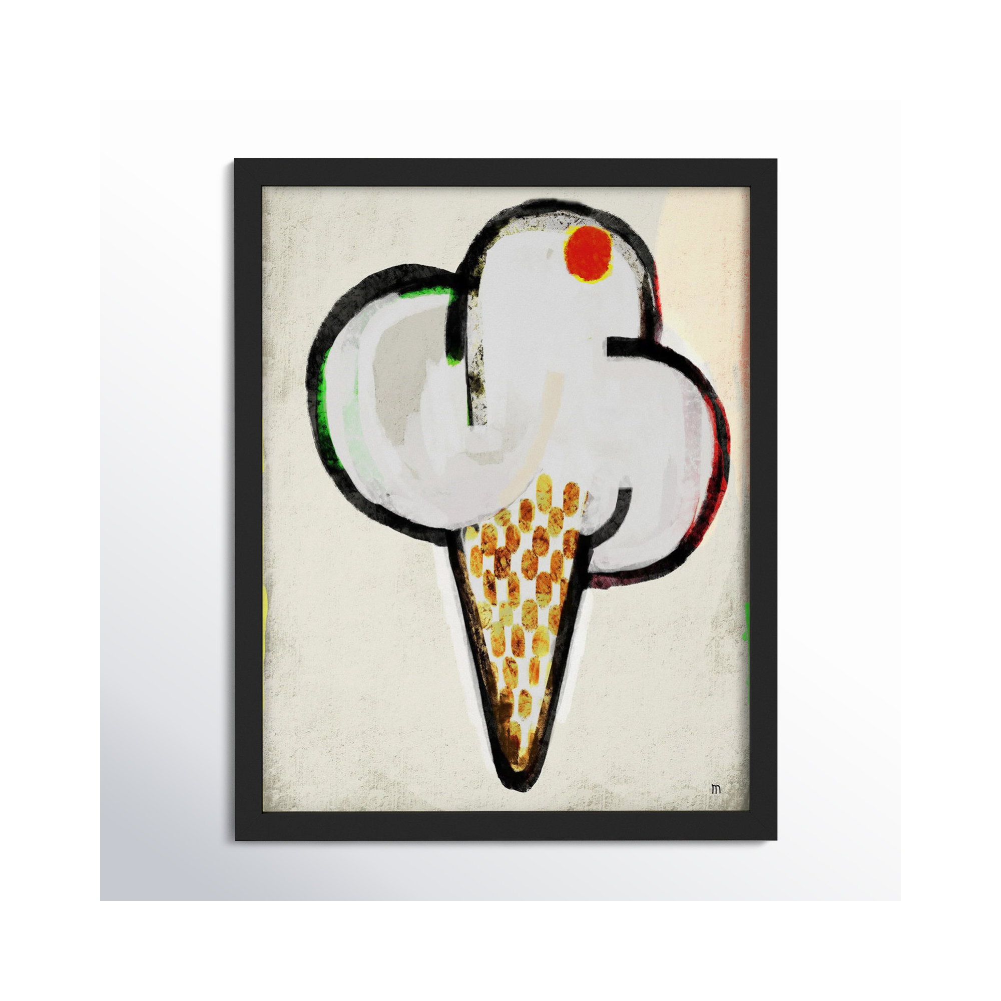 Threat by StudioM, 20" H x 16" W x 1.25" D, Black Framed Paper