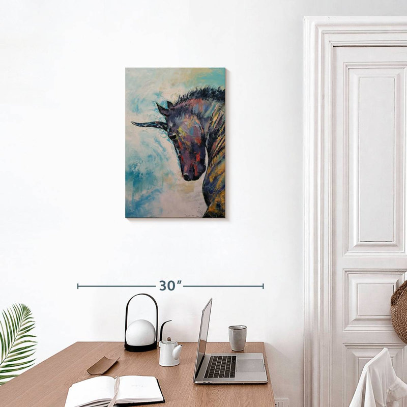 Kelan Dark Unicorn, 24" H x 16" W