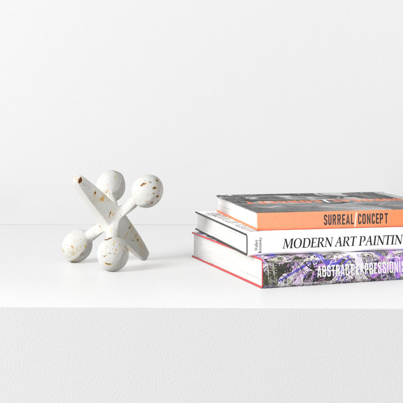 Vernell Abstract Figurines & Sculptures, White