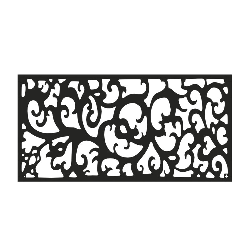 Natural Garden Screen  120x60cm, Black