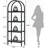 4-Tier Black Industrial Arched Open Bookshelf