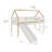 Twin Loft Bed with Slide for Kids – Solid Pine Wood House-Frame, Low Loft Playhouse Bed with Ladder & Safety Rails by From the Tree Furniture