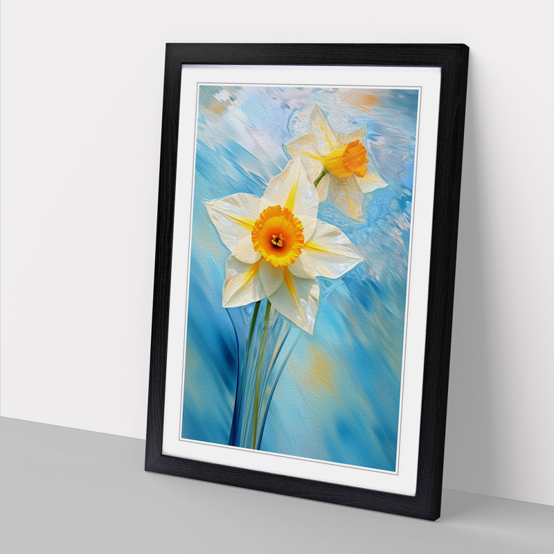 Single Picture Frame Print on Wood, 46cm H x 34cm W, Black Framed