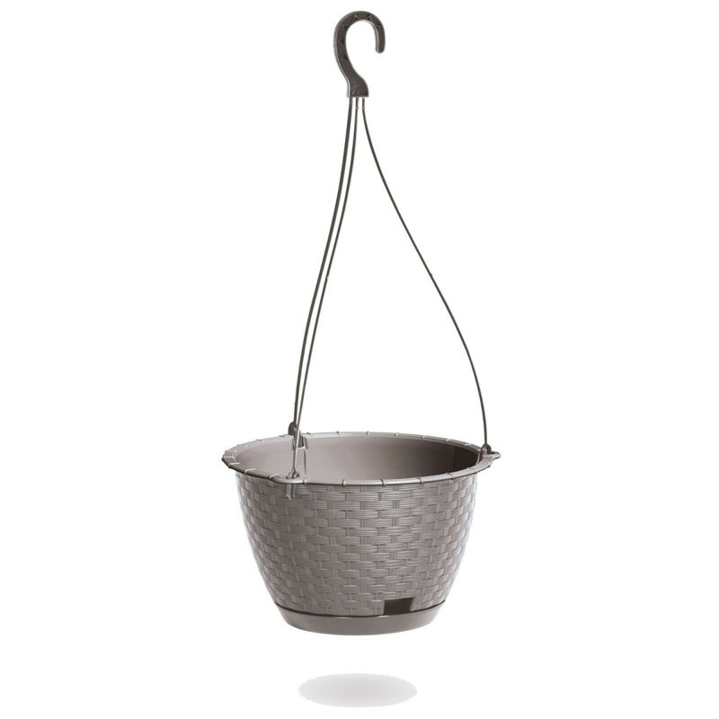 Elburn Hanging Planter, 16cm H x 24cm W x 24cm D, Mocca