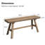 Farmhouse Solid Wood Bench Minimalist Mortise and Tenon Design-1752175428