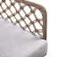 Méridienne intérieure / extérieure en acier, coussin gris, corde tissée, paquet de 33 lb, largeur complexe en pouces