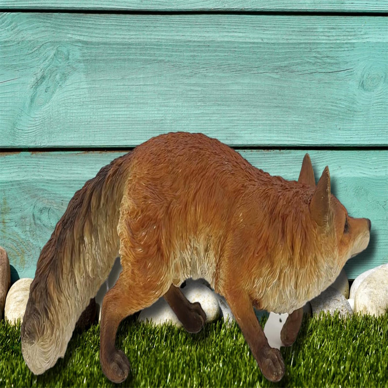 Fox Polyresin Garden Statue