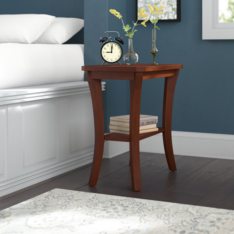 Boa Solid Wood Narrow End Table, Chocolate Cherry