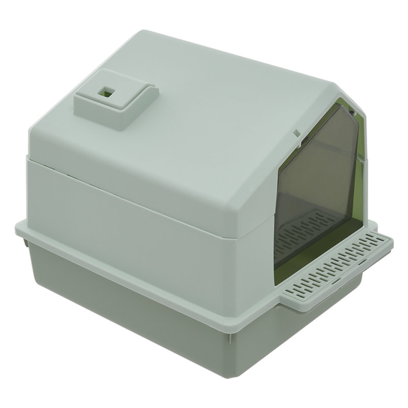 Polyethylene Plastic Enclosed Litter Box with Scoop