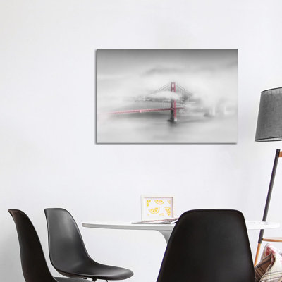 Foggy Golden Gate Bridge by Melanie Viola - Wrapped Canvas Print