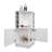 42" Tall White Corner Bar Cabinet - Modern With 8 Bottle And Double Door & Storage For Living-14965835