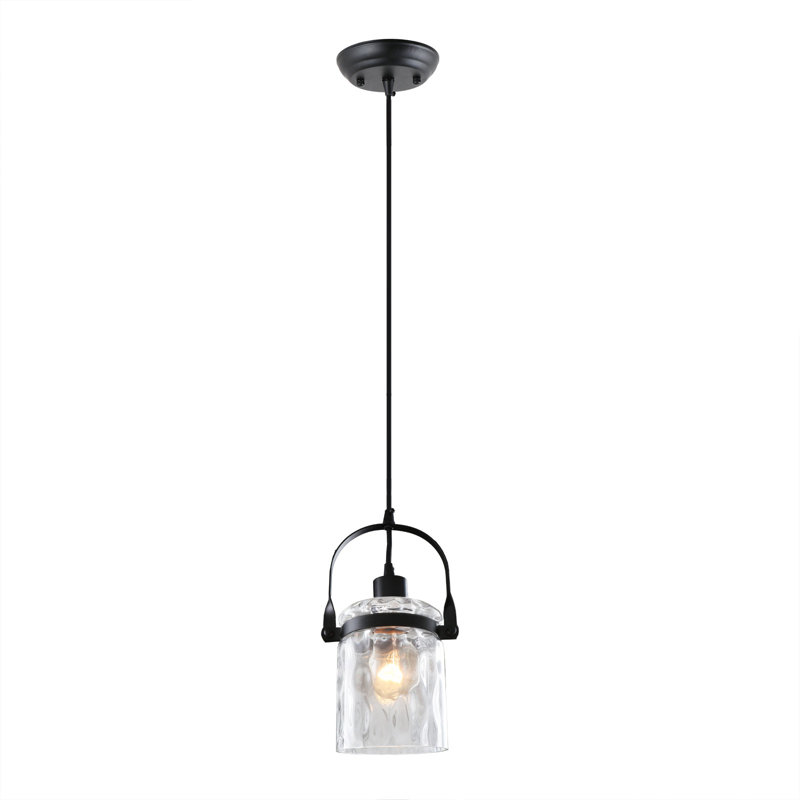 Schuck 1 - Light Single Jar Glass Pendant Lighting Fixture Dining Room Foyer