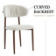 Ensemble de 2 chaises de salle à manger rembourrées avec pieds en métal-861201322
