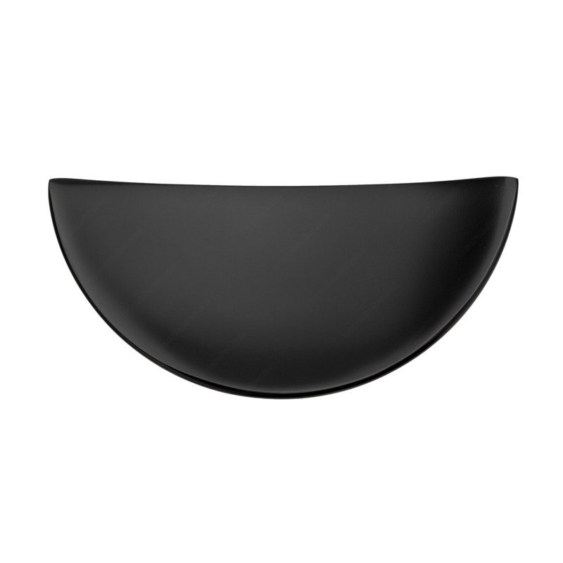 Large Matte Black Shell Drawer Pull