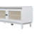 Boho Rattan Entryway Bench With Storage, Cushioned Shoe Organizer For Hallways And Living Rooms, White And Beige-557707970