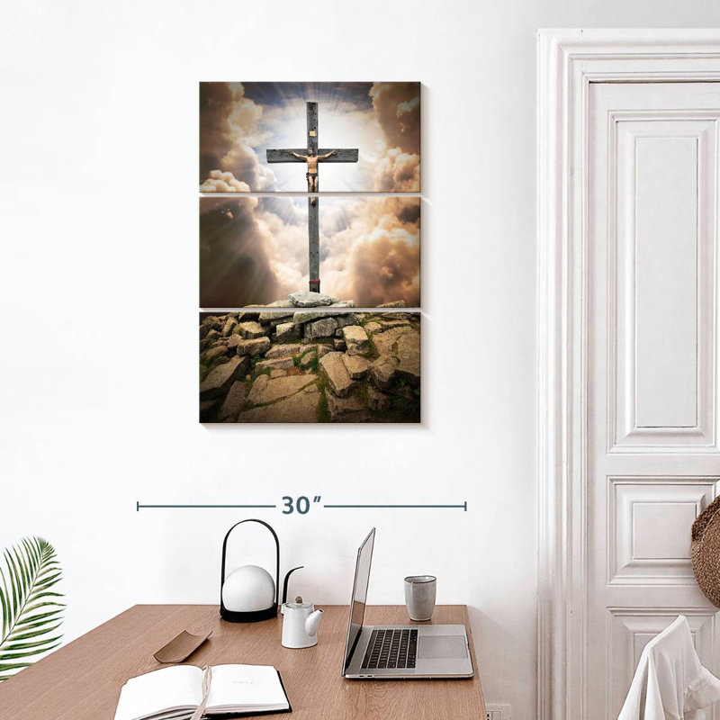 Adella Crucifié Jésus-Christ, H 32 po x l 20 po