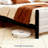Upholstered Wingback Bed Solid Wood Platform Bed Frame-2113539479