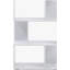 Modern Staggered 3-Shelf Manor Bookcase, White