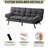 George Oliver  Upholstered Convertible Sofa With Adjustable Arms And Backs-511791188