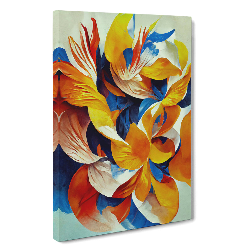 Abstract Floral No.1 - Wrapped Canvas Print, 50cm H x 35cm W x 3cm D