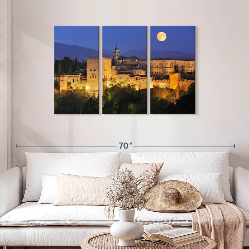 Camion pleine lune au palais de l'Alhambra, H 28 po x l 45 po