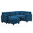 5 - Piece Reversible Modular Corner Sectional With Ottoman-1409123909