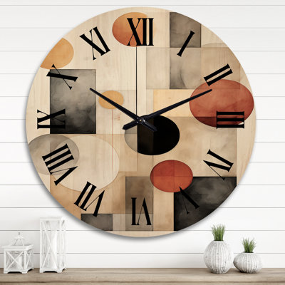 Horloge murale en bois massif Sennur