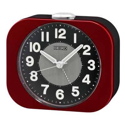 QHE206RLH Basic Alarm Clock, Red