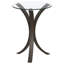 Helena Cappuccino Round Glass Top Accent Side Table