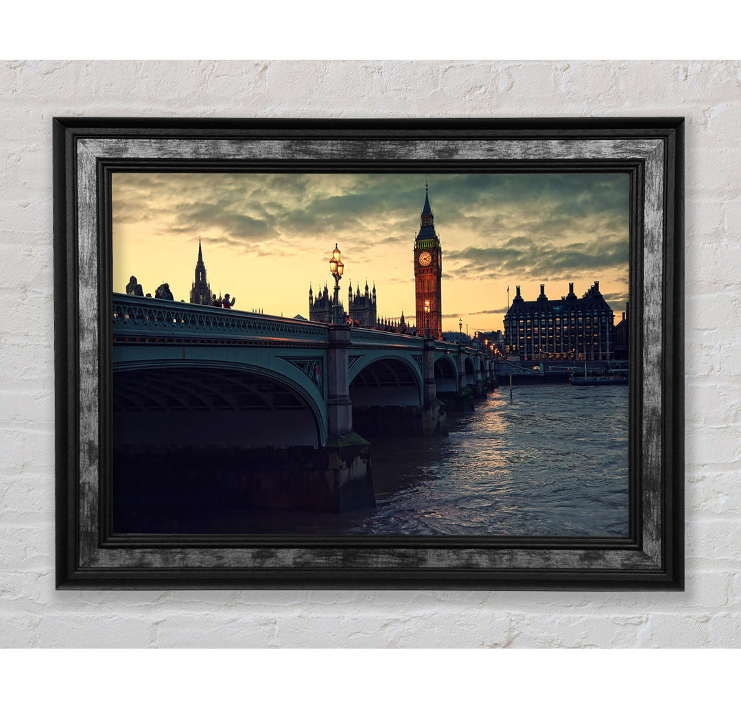 London in der Abenddämmerung - Bilderrahmen Kunstdrucke