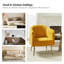Fauteuil demi-tonneau en velours capitonné Ratzlaff-380475275