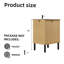 Ensemble de meuble-lavabo simple autoportant avec lavabo en résine à surface solide intégré, portes d'armoire cannelées et pieds en métal-469353321-469353323