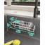 Porte-éponge d'évier de cuisine antirouille avec brosse et organisateur de serviettes, installation sans perceuse, conception en acier inoxydable pour un drainage rapide et un gain de place-111672648