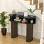 39.37''W Console Table, with 3 Storage and Sliding Doors Accent Tables for Entryway-605845889