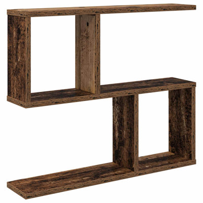  Wall Shelf with Shelf with Storage Engineered Wood Solution Home Indoor