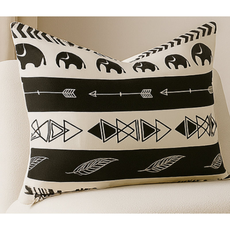  Coussin décoratif en coton à imprimé animal