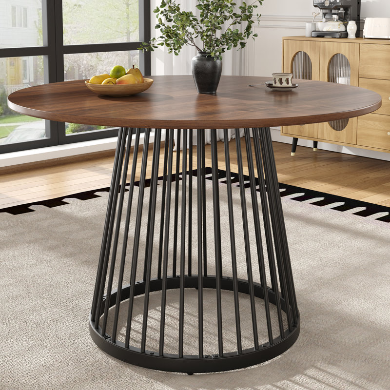 Round Metal Base Dining Table
