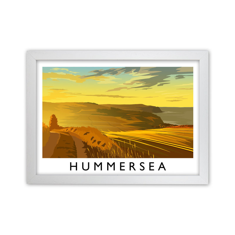 Hummesea by Richard O'Neill - Print, White Framed, 34cm H x 46cm W x 3cm D
