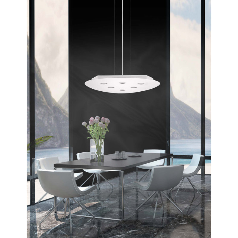 Triangolo 6 - Light LED Geometric Pendant, White