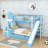 Hannu 2 Drawers Bunk Bed with Storage Stairs, Slide and Bookcase-2001035196-2001035194
