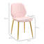 Lockhaven 49cm H Tufted Polyester Upholstered Upholstered Back Side Chair in Pink-520745516-520745519