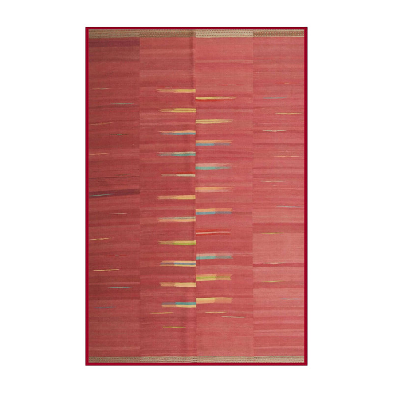 Tapis à aire brune contemporaine, Rectangle 6 pi x 9 pi