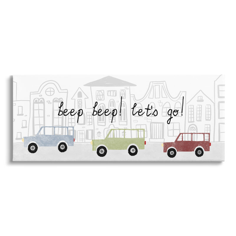 Beep Let''s Go, L 30 po x H 13 po, Toile tendue