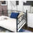 Multi-functional metal day bed frame with headboard, can be used as mattress base/bed sofa