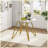 35.4-inch square tempered glass dining table