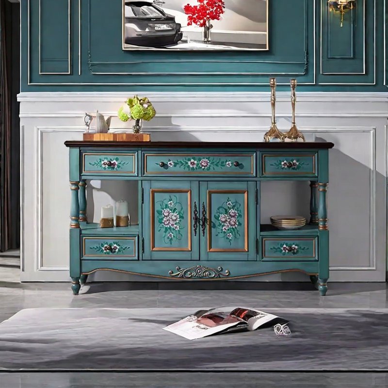 Five drawer painted multi-function accent chest