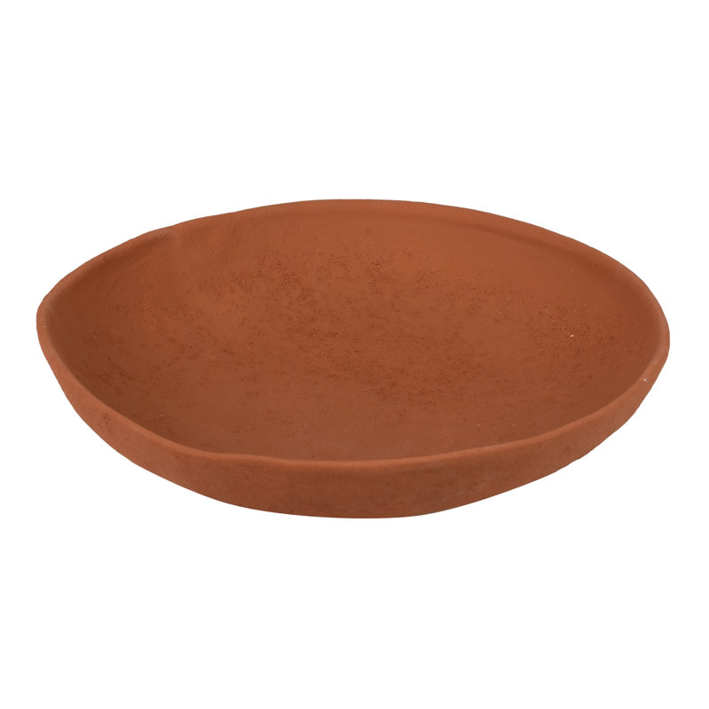 Ceramic Bowl 36x36x8 Cm, Red Terracotta