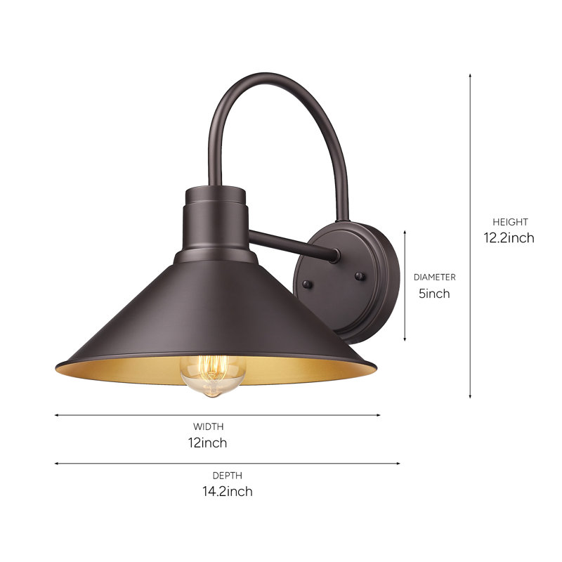 Outdoor Wall Lights For House, Front Porch Outdoor Wall Lighting Fixture, Modern Farmhouse Outside Sconce Lightin (Oil Rubbed Bronze, 1 Pack)