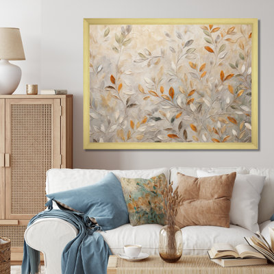 Beige Botanical Impressions I - Abstract Botanicals Framed Prints